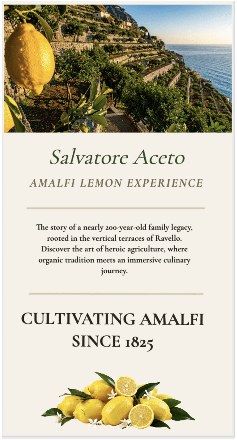 Salvatore Aceto - Amalfi Lemon Experience